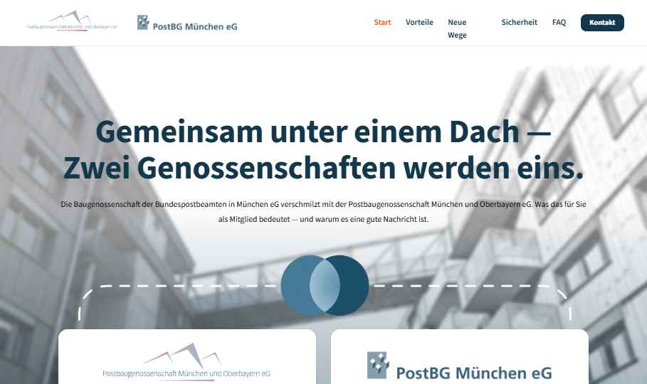 Vorschau des Onepagers zur Verschmelzung